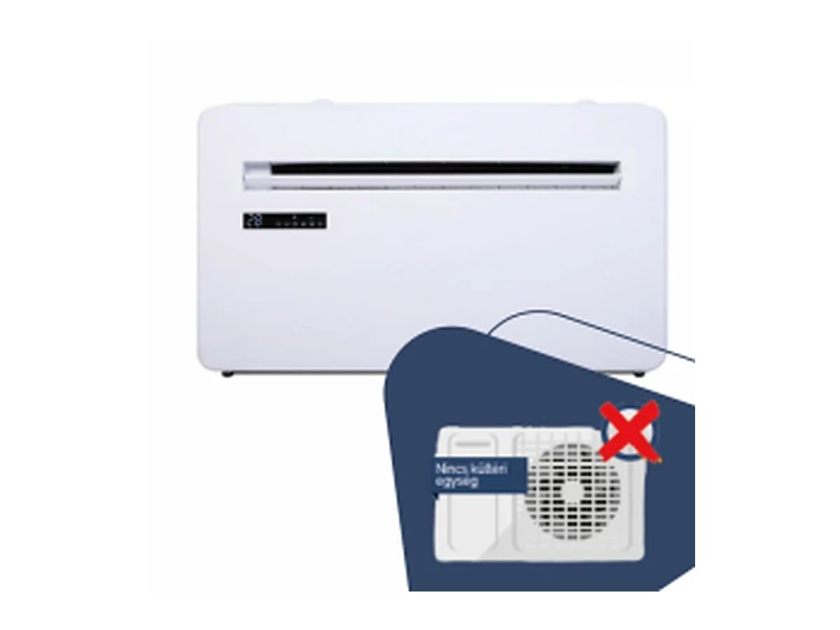 FISHER FCFI-120GE4-R Monoblokkos parapet klímaberendezés 3,5 kW, inverteres,hőszivattyús, R290, infra távirányítóval