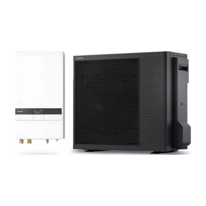 Panasonic Aquarea High Performance osztott levegő-víz hőszivattyú - 9 kW, 1 fázisú, 3 kW kiegészítő fűtőbetéttel, WH-UDZ09KE5/WH-SDC0309K3E5
