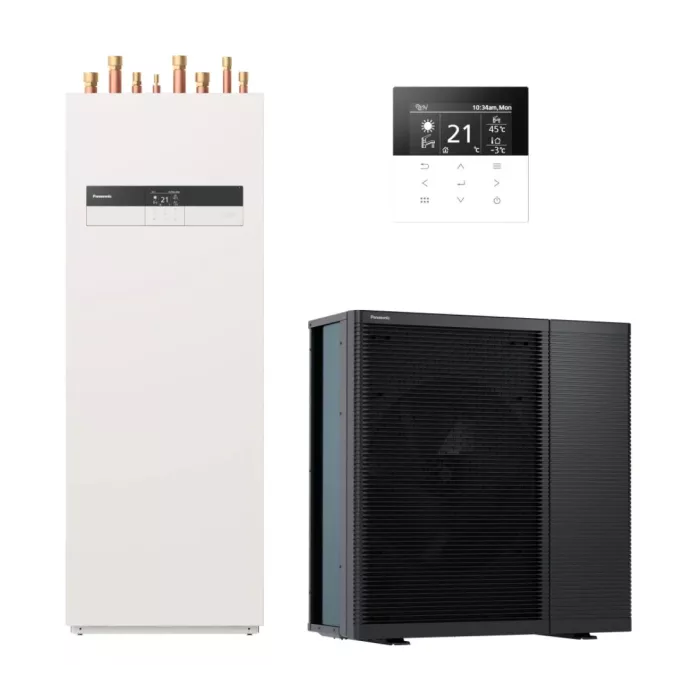 Panasonic Aquarea High Performance All In One levegő-víz hőszivattyú - 7 kW, 1 fázisú, 3 kW kiegészítő fűtőbetéttel, WH-UDZ07KE5/WH-ADC0309K3E5