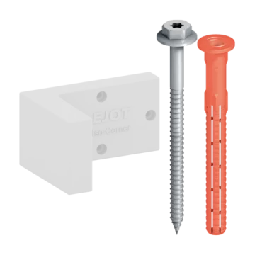 EJOT Iso-Corner Kit SDF 100 (3 db dübel) – 1 db